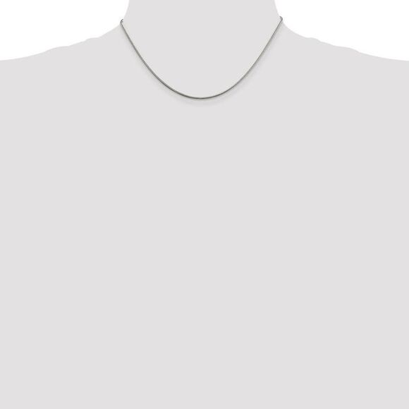 1.5mm Sterling Silver, Round Solid Snake Chain Necklace, 16 Inch - Picture 2 of 8